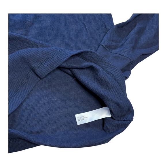 Mens U.S. Polo Assn.® Solid Thermal 3 Button Henley small Navy blue and red - Picture 4 of 4